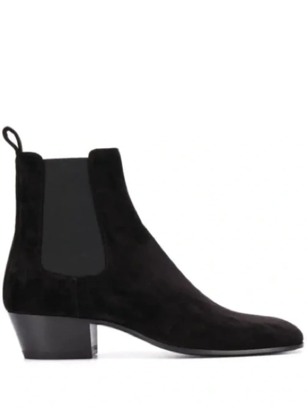 Yves Saint Laurent Black Suede Chelsea Boot